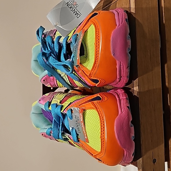 B Danskin Now womens 5 Neon Fashion Sneakers Shoes Pink Purple 80s 90s Vibe NWT - Picture 11 of 11